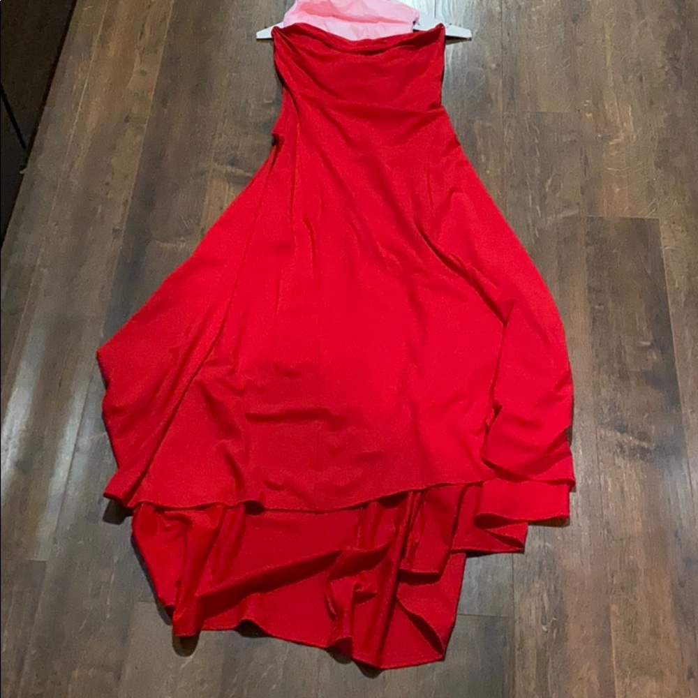 Susana Monaco red, strapless dress